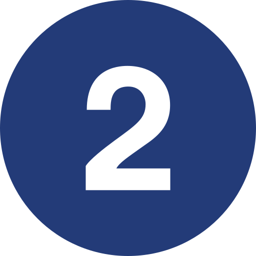 number 2 with blue background