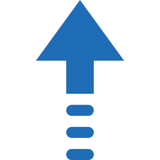 Quantum Bridge Capital upward arrow icon symbolizing growth, success, and positive investments